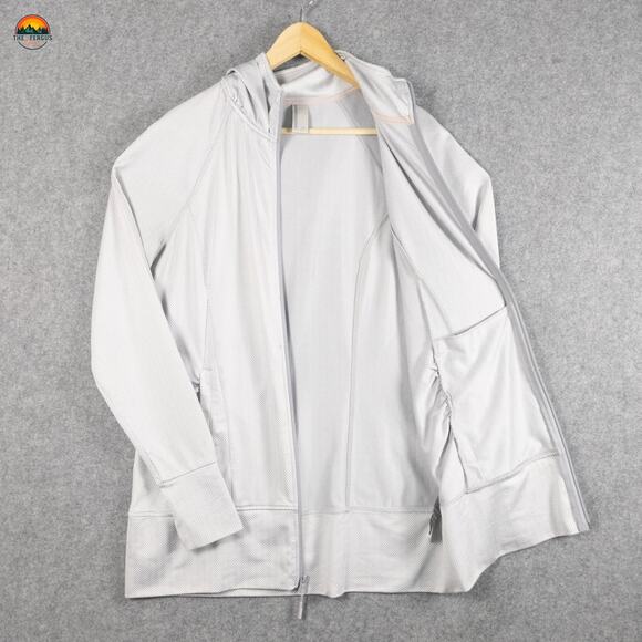 Mondetta Full-Zip Hoodie Gray Track Jacket Long Sleeve Athleisure Women's Size L - Picture 3 of 13